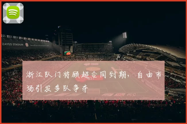 浙江队门将顾超合同到期,自由市场引发多队争夺